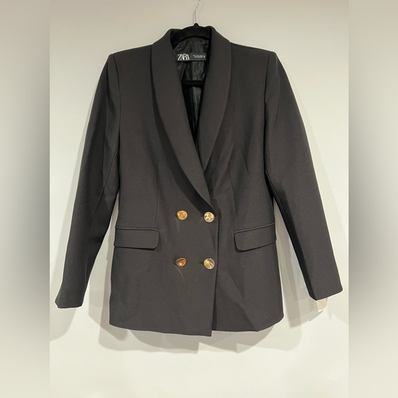 Zara double  breasted blazer with gold button - Picture 3 of 12